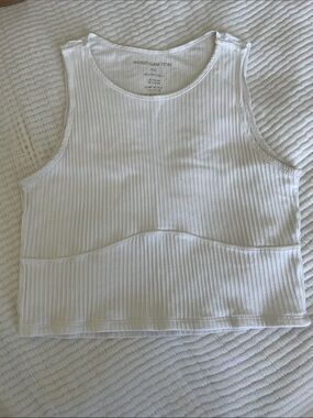 Indigo Luna Store White Ribbed Tank Top